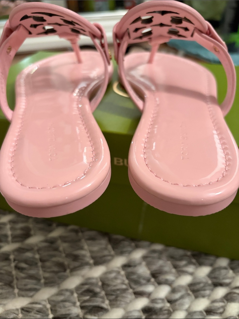 Tory Burch Miller Pink Patent Leather Sandals - Picture 6 of 7